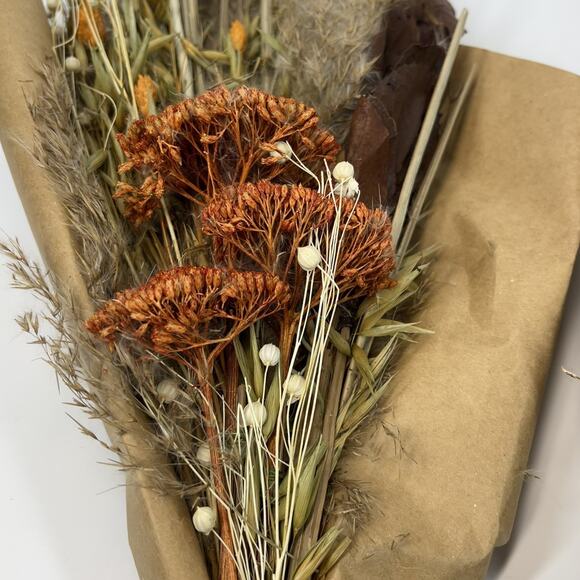 Dried Flower Bouquet Pampas Grain Celosia Yarrow Gift Home Decor 2 Bundles - Picture 6 of 8